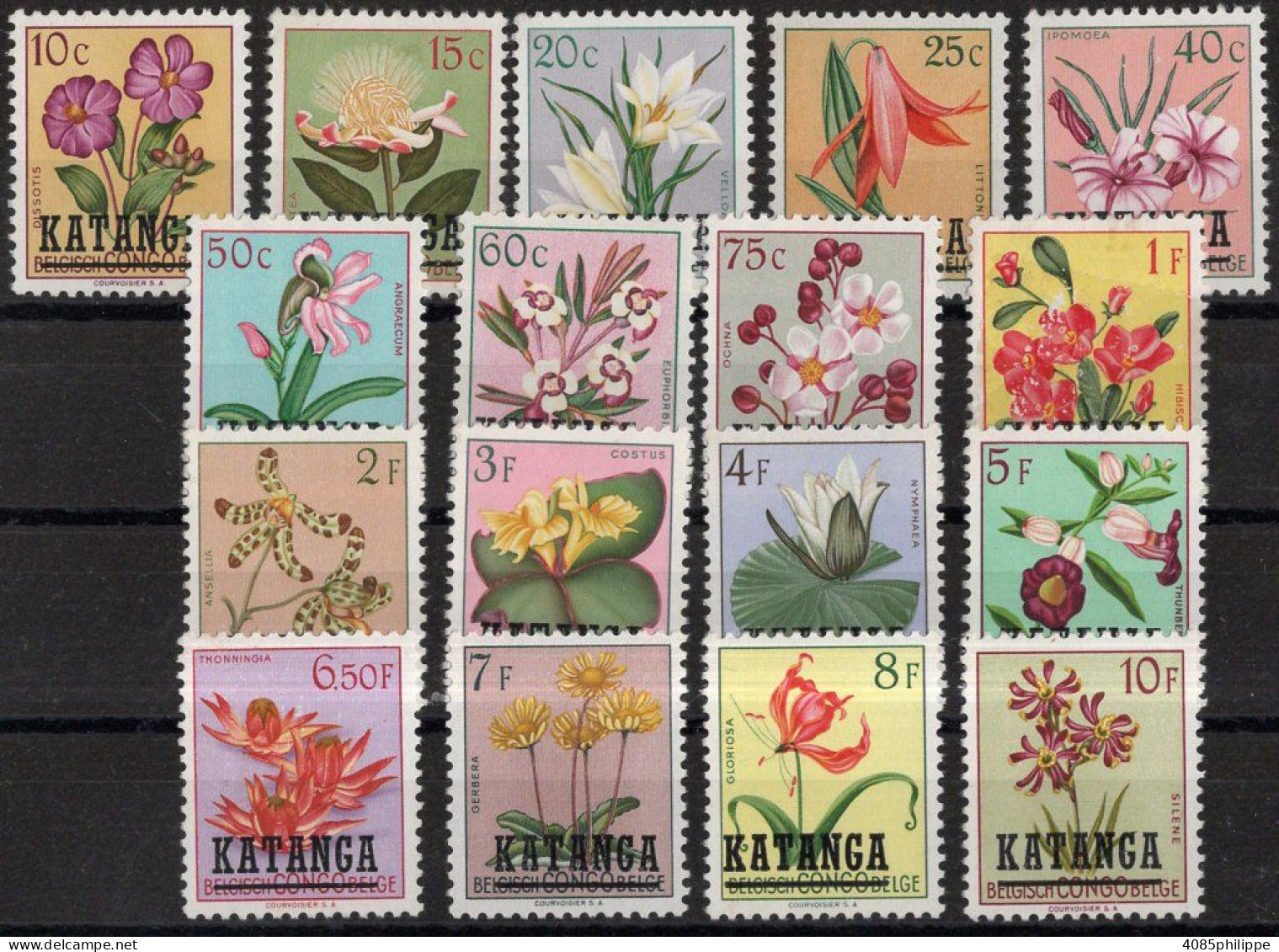 KATANGA Timbres-Poste  N°23** à 39** Neufs Sans Charnières TB Cote : 80€00 - Katanga