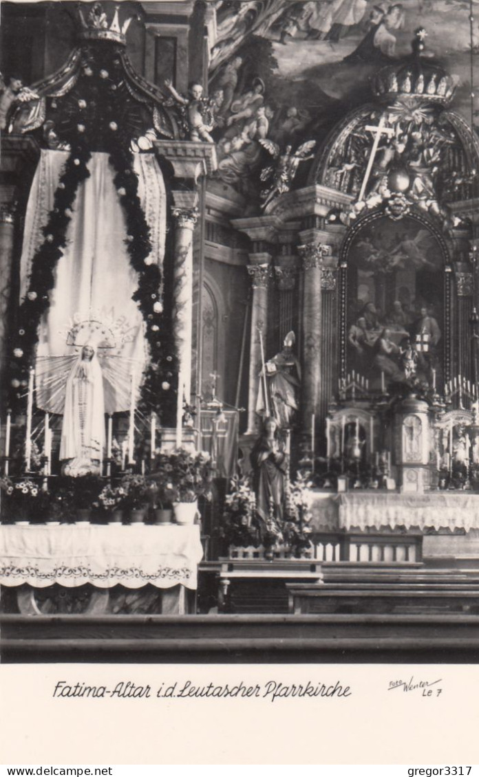 D8595) LEUTASCH / Tirol - Fatima Altar I. D. Leutascher Pfarrkirche - Tolle Alte S/W AK - Leutasch