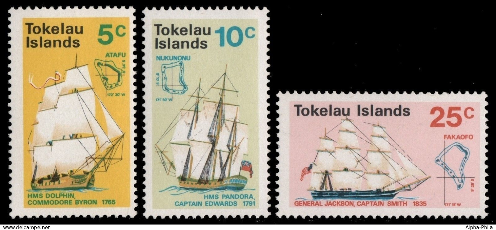 Tokelau 1970 - Mi-Nr. 15-17 ** - MNH - Schiffe / Ships - Tokelau