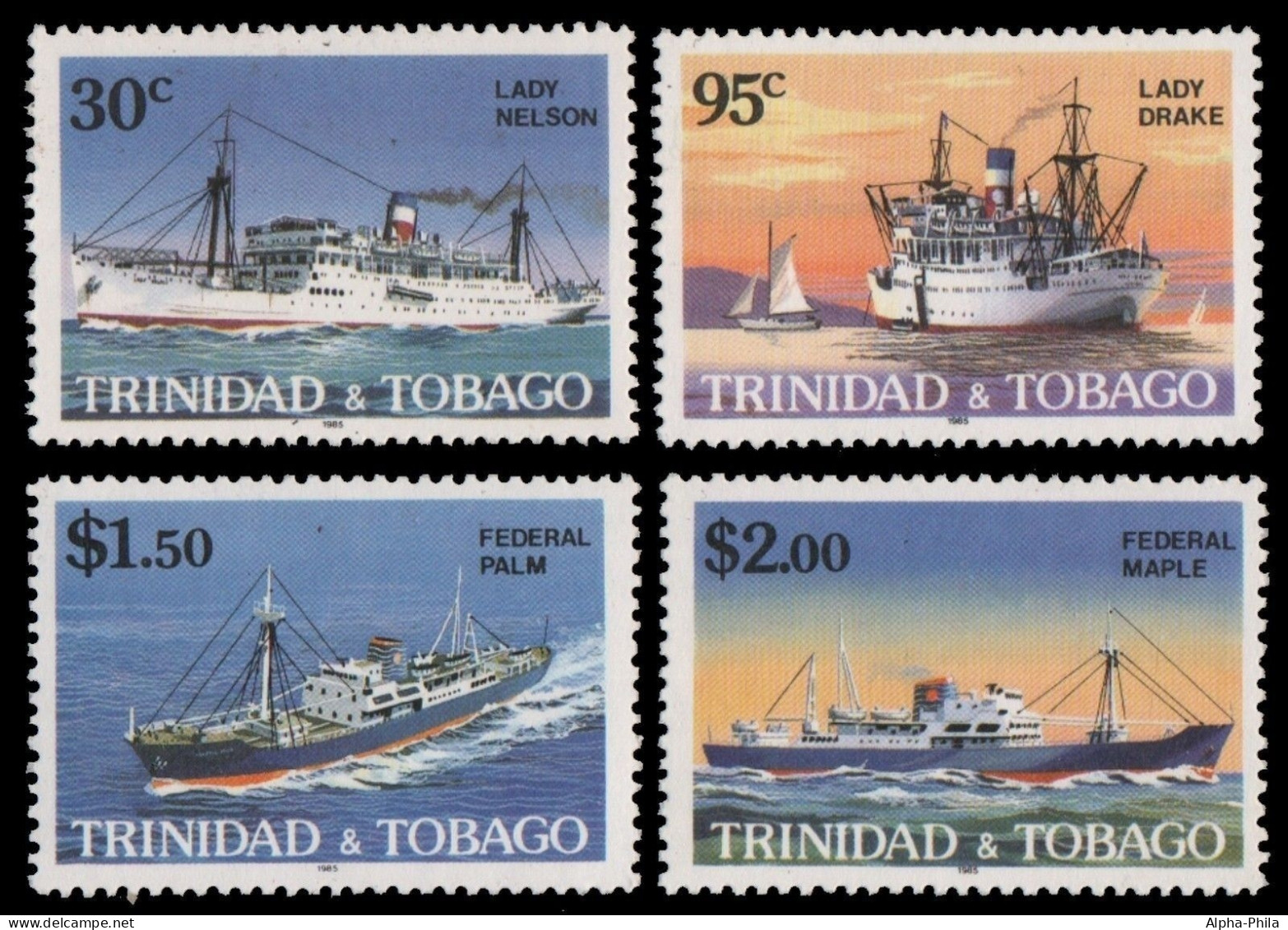 Trinidad & Tobago 1985 - Mi-Nr. Mi.Nr. 517-520 ** - MNH - Schiffe / Ships - Trinidad & Tobago (1962-...)