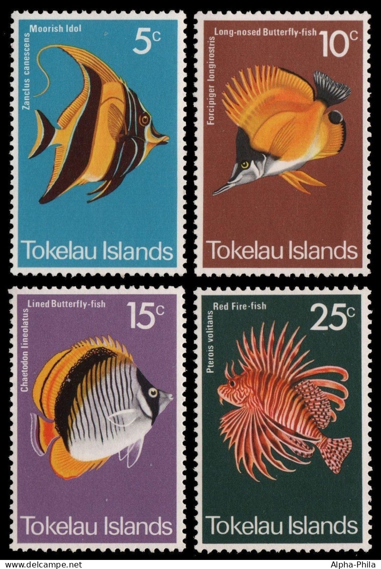 Tokelau 1975 - Mi-Nr. 38-41 ** - MNH - Fische / Fish - Tokelau