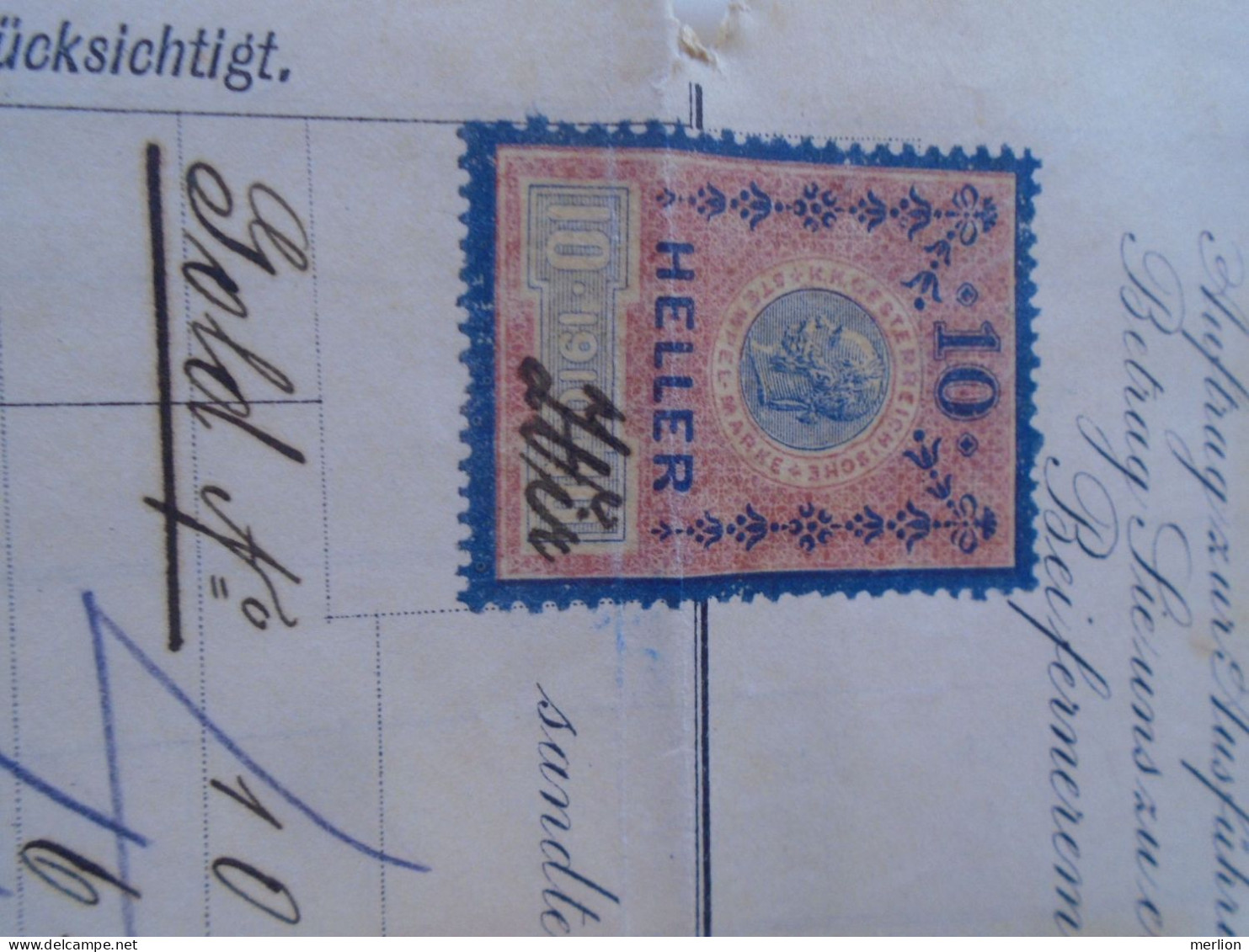 ZA470.33  Old Invoice Austria Julius Maschner  WIEN  1912  - Nandor LANTZ Temesszépfalu Banat - Oostenrijk