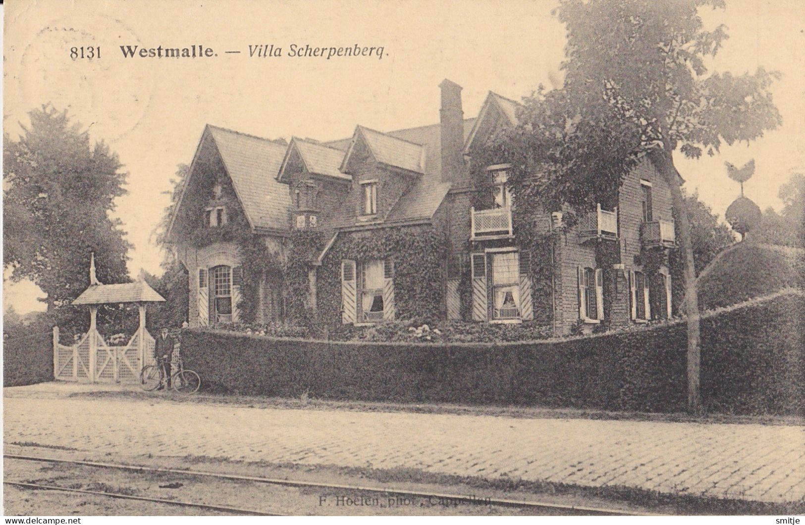 MALLE WESTMALLE 1920 VILLA SCHERPENBERG MET FIETSER - HOELEN KAPELLEN 8131 - Malle