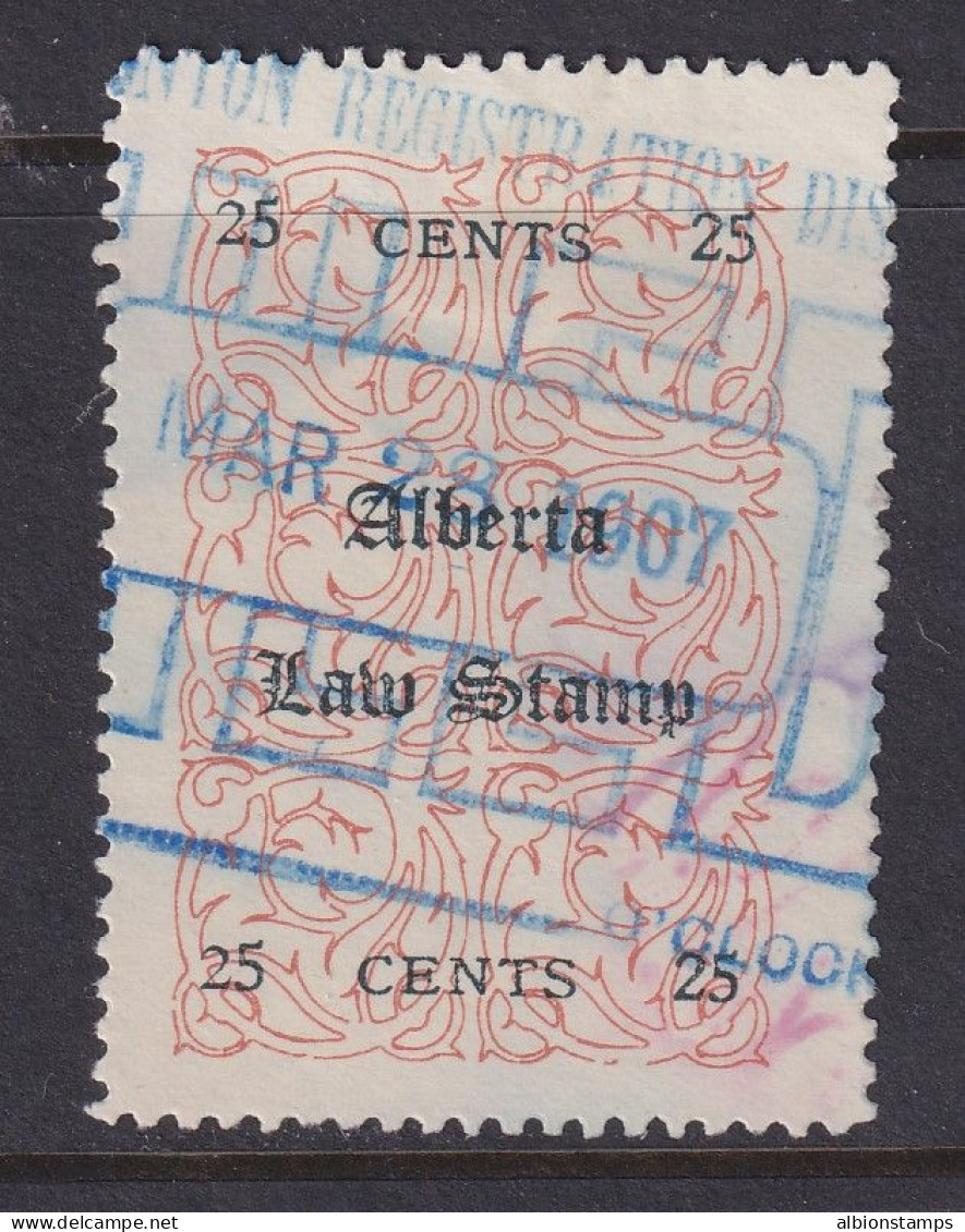 Canada Revenue (Alberta), Van Dam AL6, Used - Steuermarken