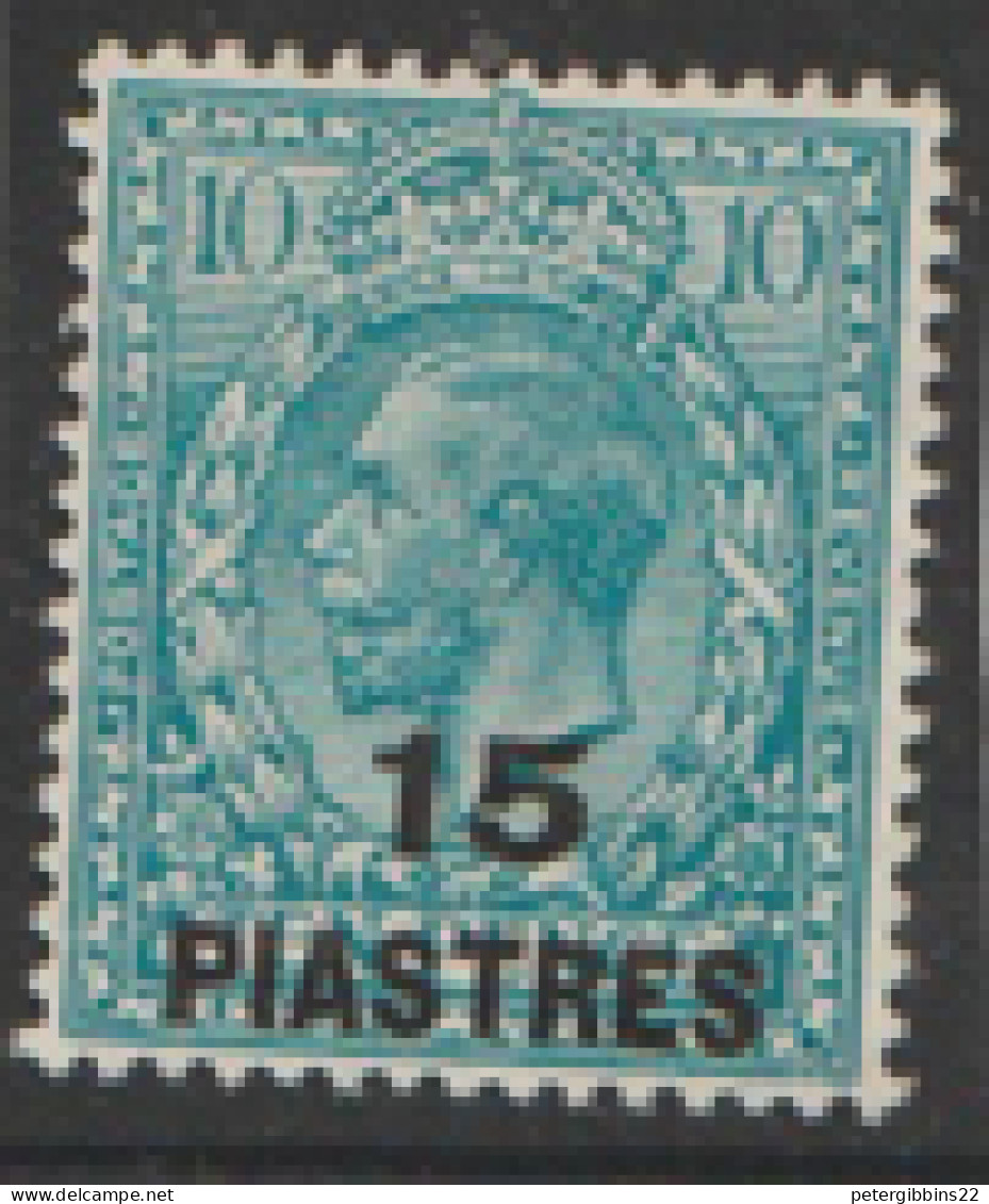 British Levant Turkish  Currency  1923  SG 46  15piastre   Mounted Mint - Levante Británica