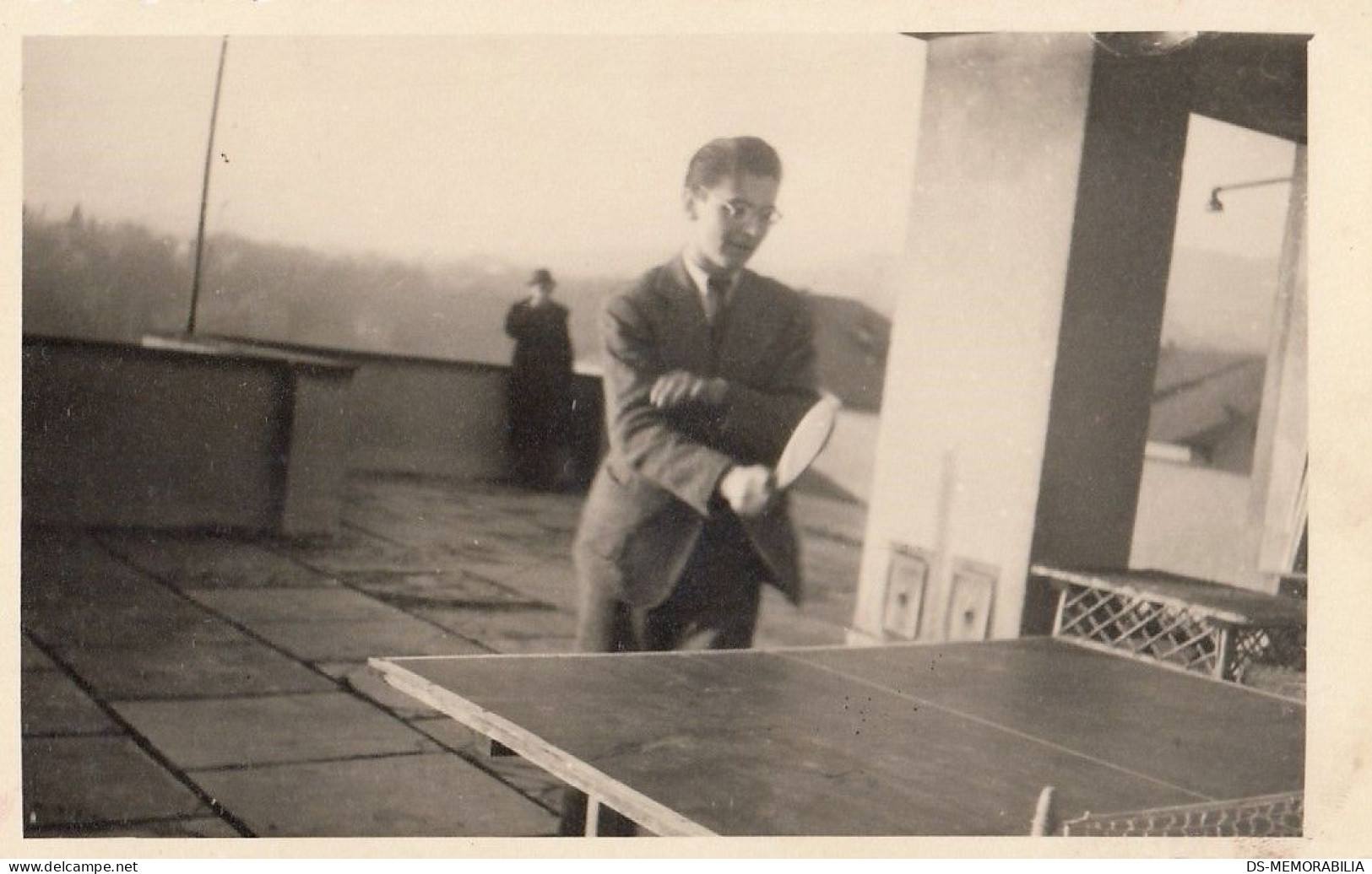 Table Tennis Ping Pong Real Photo Postcard Ca.1930 - Tischtennis