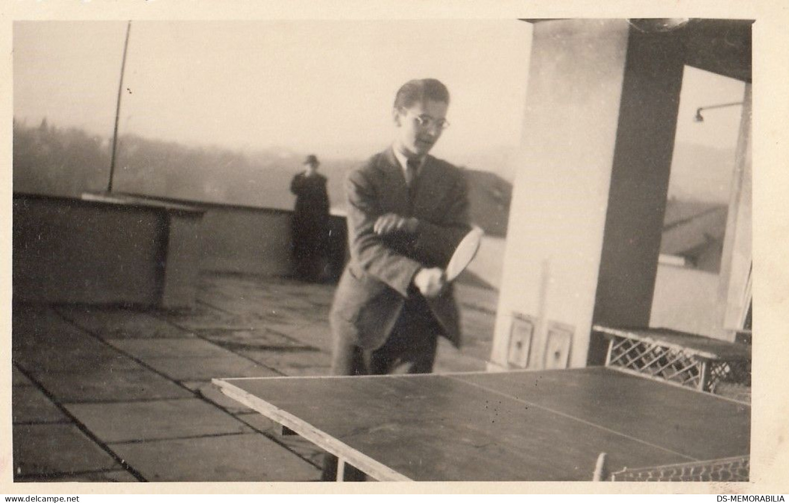 Table Tennis Ping Pong Real Photo Postcard Ca.1930 - Table Tennis