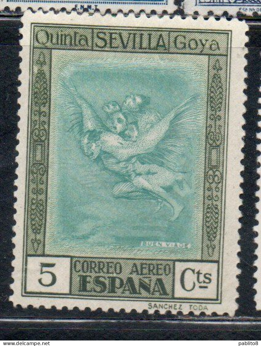 SPAIN ESPAÑA SPAGNA 1930 CORREO AEREO AIR POST MAIL AIRMAIL ASMODEUS CLEOFAS FRANCISCO DE GOYA Y LUCIENTES 5c MLH - Neufs