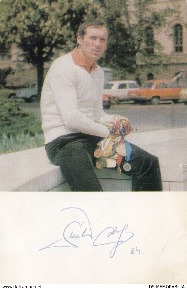 Table Tennis Ping Pong World Champion Dragutin Šurbek Yugoslavia Card W Signature Autograph Autogramm - Tafeltennis