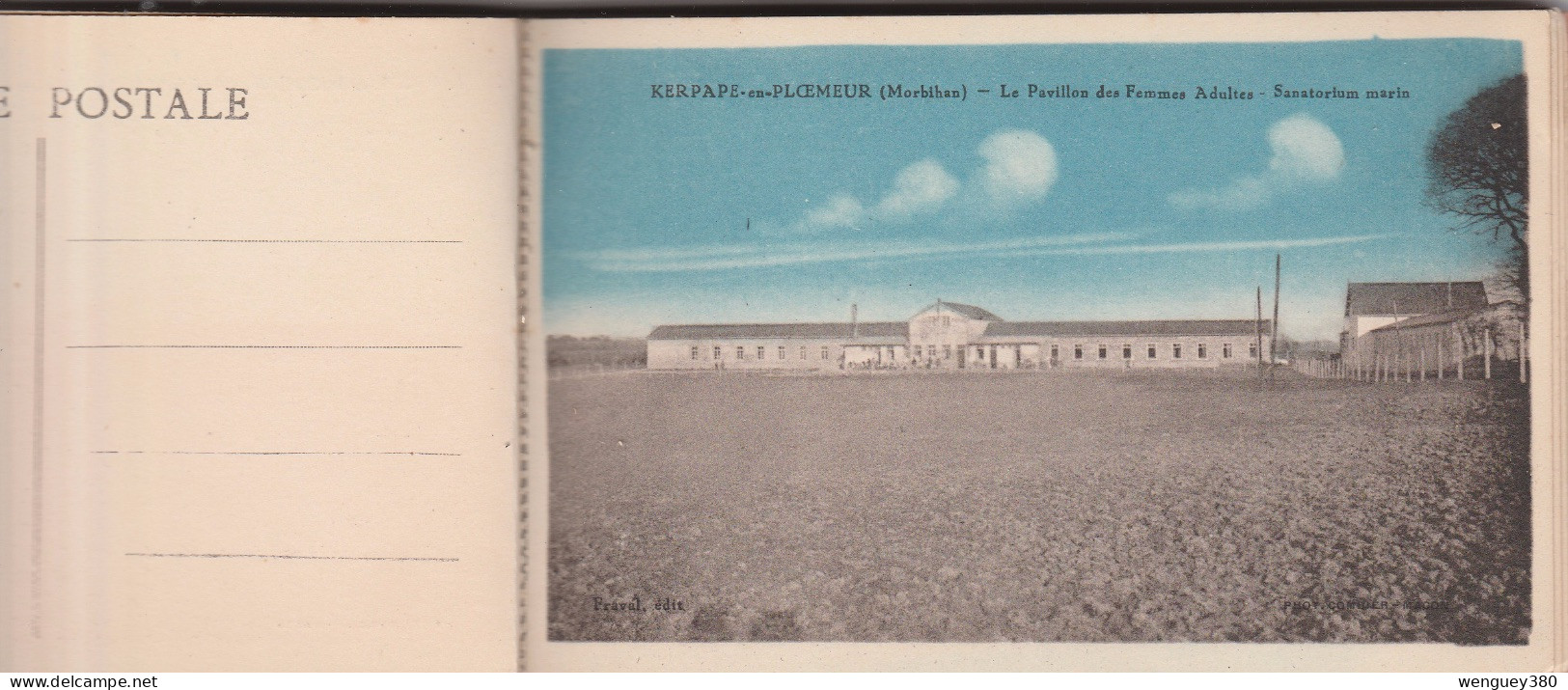 56 KERPAPE-EN-PLOEMEUR   LOMENER.    Carnet De 7 CPA   Edit. FRAVAL      SUP PLANS.Env. 1930   RARE. Voir Description - Plömeur