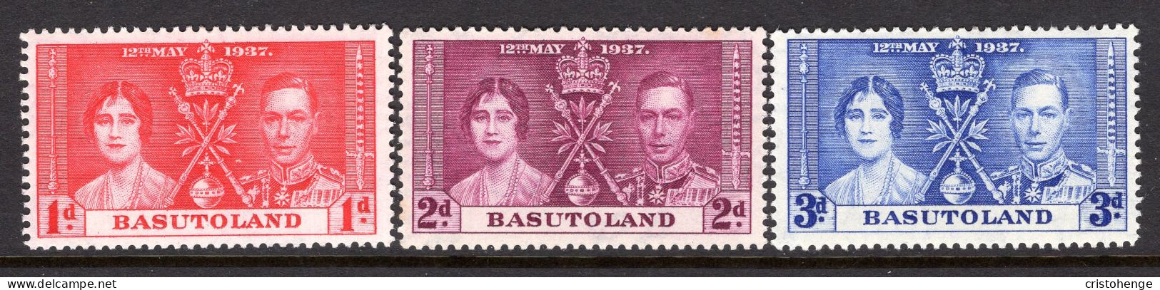 Basutoland 1937 KGVI Coronation Set HM (SG 15-17) - 1933-1964 Colonie Britannique