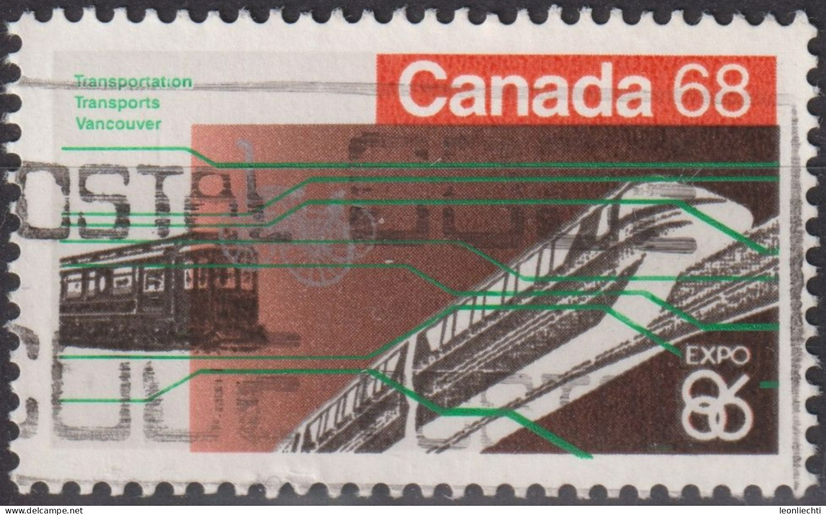 1986 Kanada ° Mi:CA 990, Sn:CA 1093, Yt:CA 953,  "Expo 86" World Fair, Vancouver (1st Series) - Used Stamps