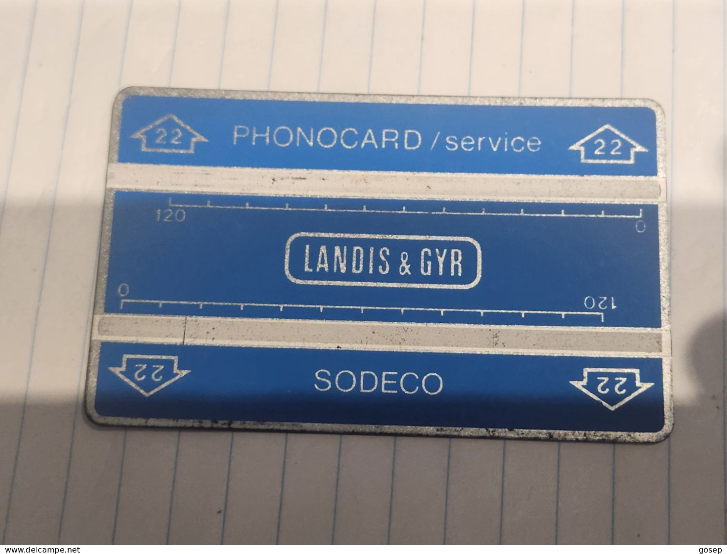 ISRAEL-(BZ-6)Rare Card-service-WITHOUT A NOTCH-(SODECO)(9)(805S06820)(120×2units)-USED CARD+5card Prepiad Free - Israel