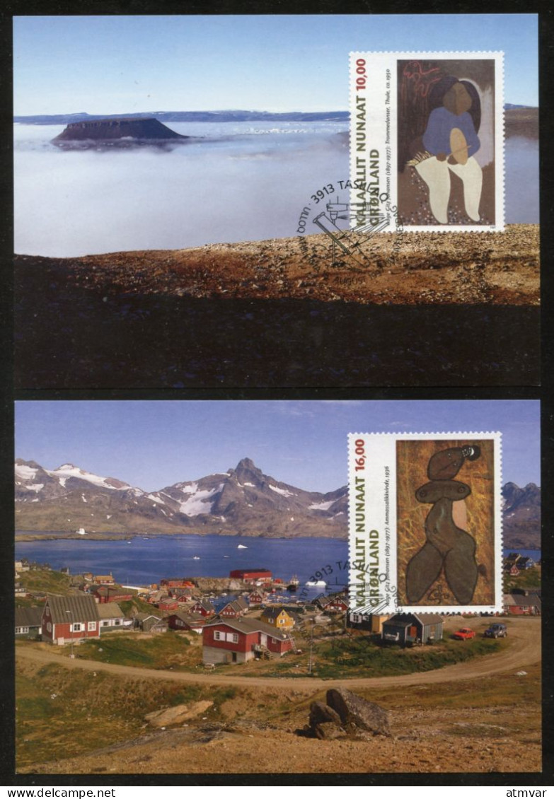 GREENLAND (1997) Carte S Maximum Card S - Paintings Of Age Gitz-Johansen, Art - Maximumkaarten