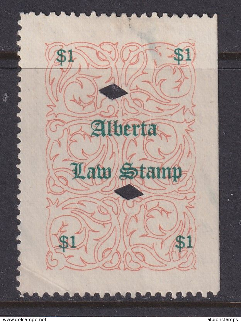 Canada Revenue (Alberta), Van Dam AL15, Used (corner Crease) - Steuermarken