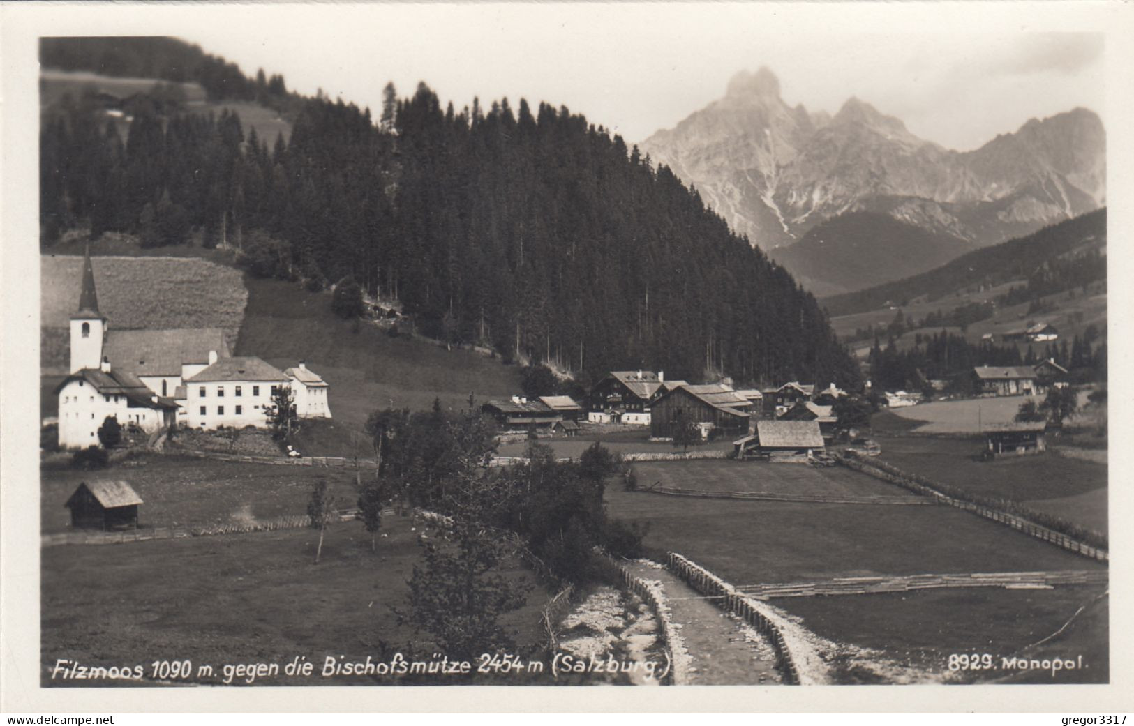 D8627) FILZMOOS Gegen Die Bischofsmütze - Häuser Kirche - Fluss ALT - Filzmoos