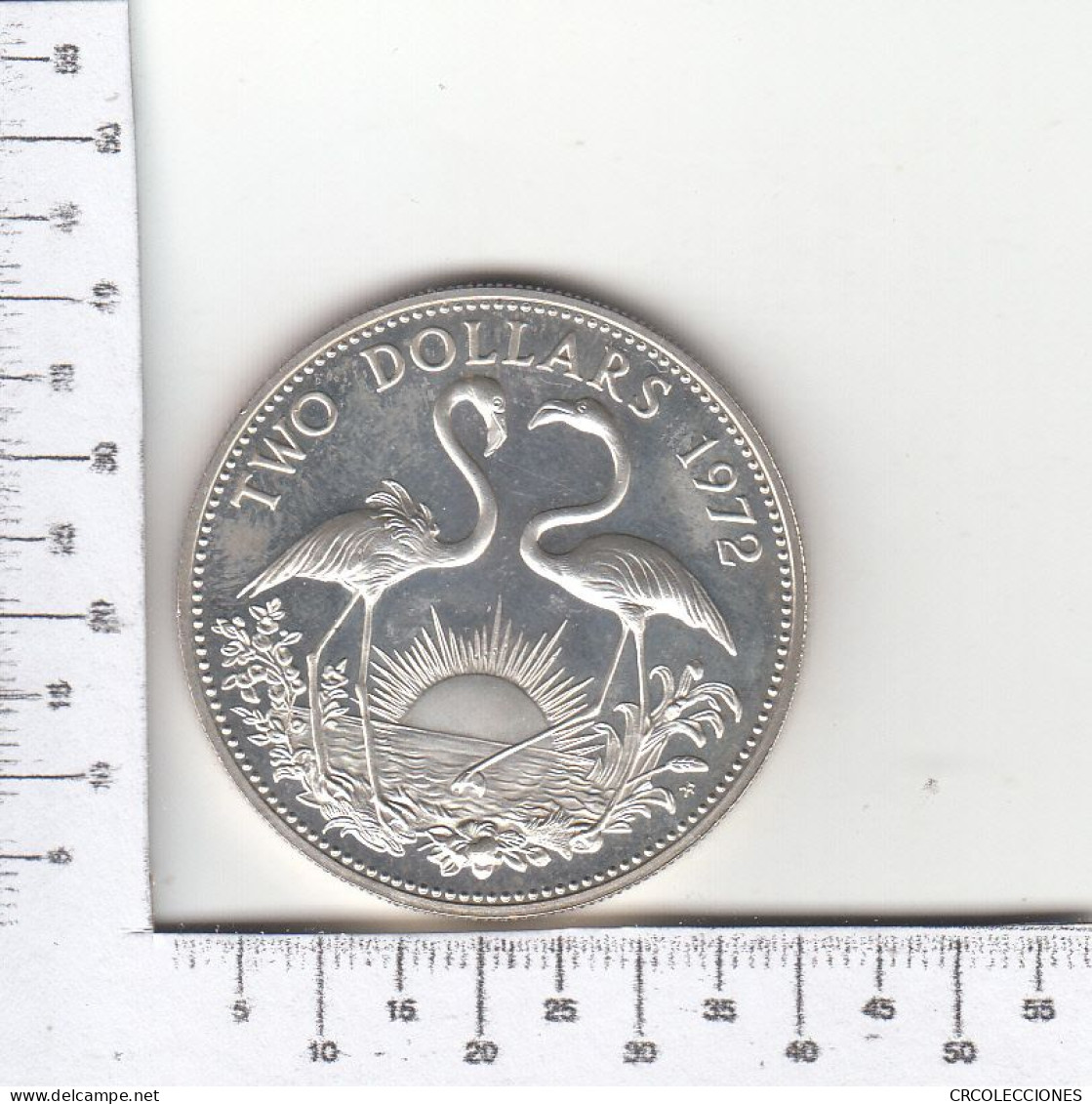 CR1742 MONEDA BAHAMAS 2 DÓLARES 1972 PLATA - Bahamas