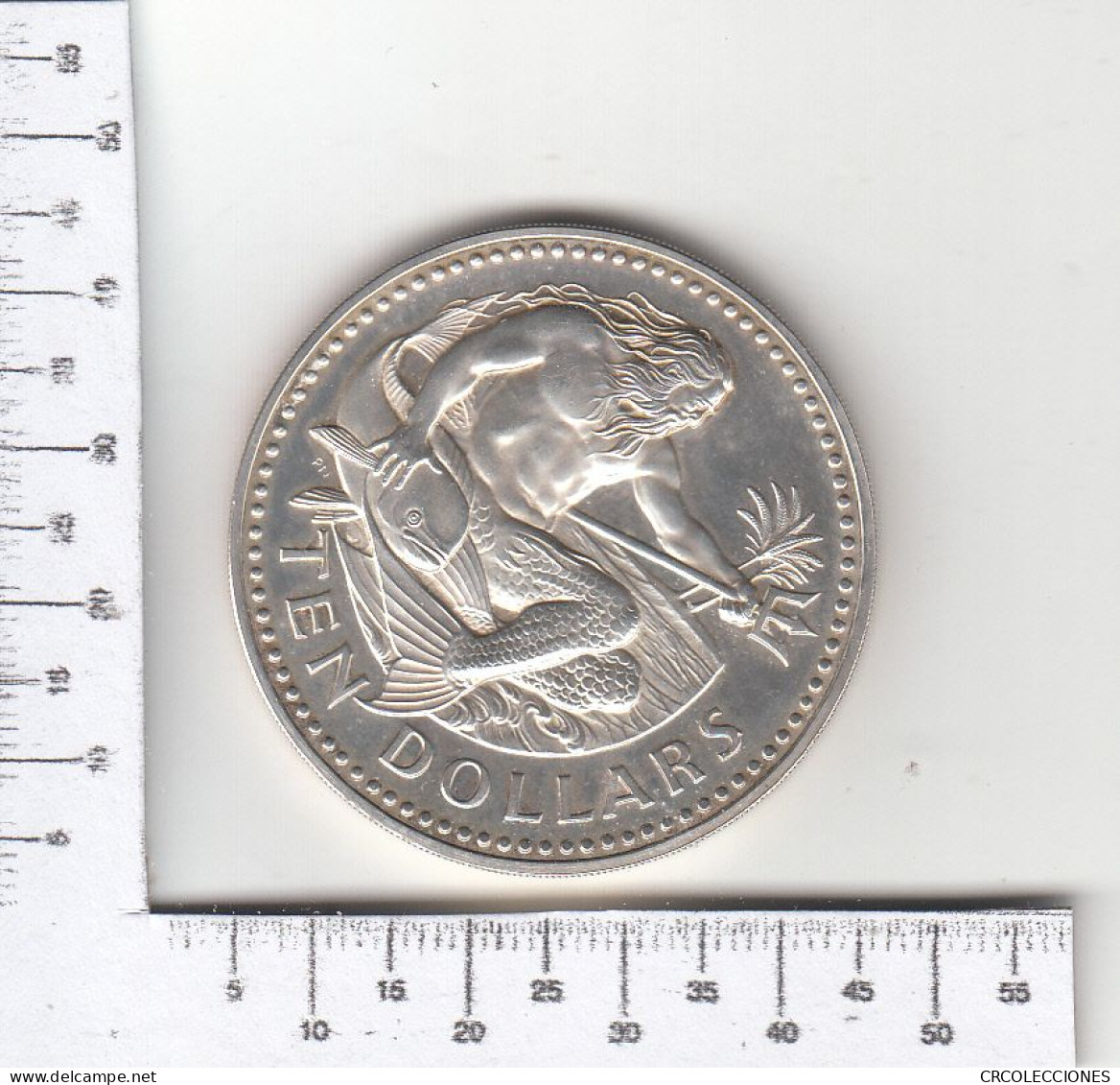 CR1745 MONEDA BARBADOS 10 DÓLARES 1976 PLATA - Barbades