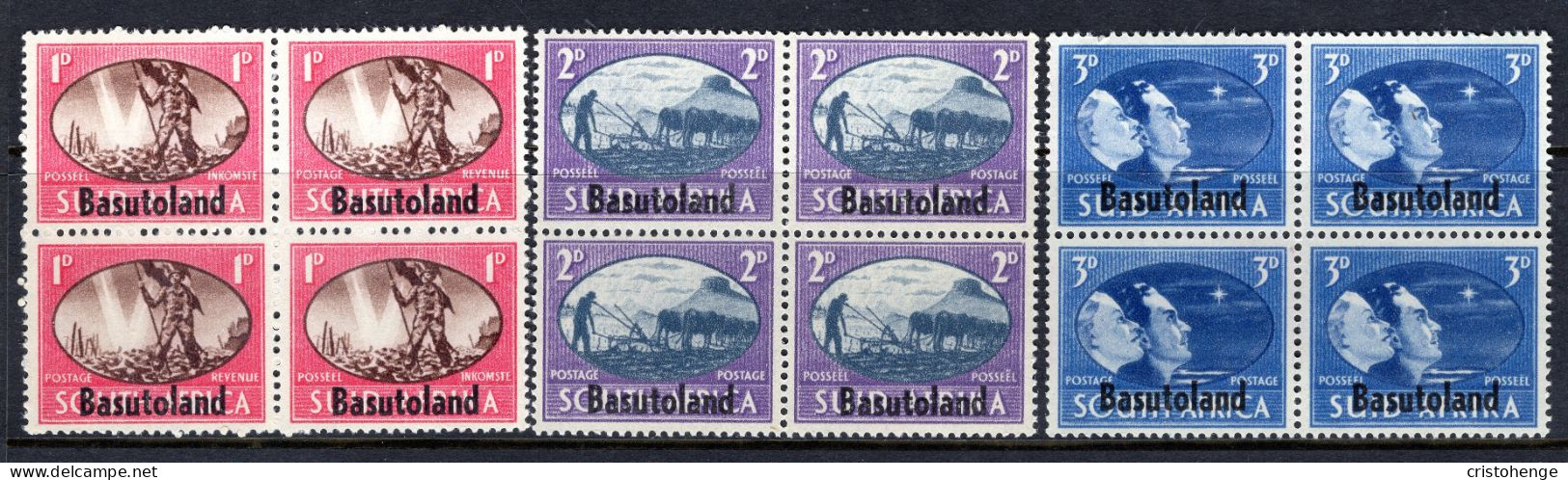 Basutoland 1945 Victory Blocks Set HM (SG 29-31) - 1933-1964 Crown Colony