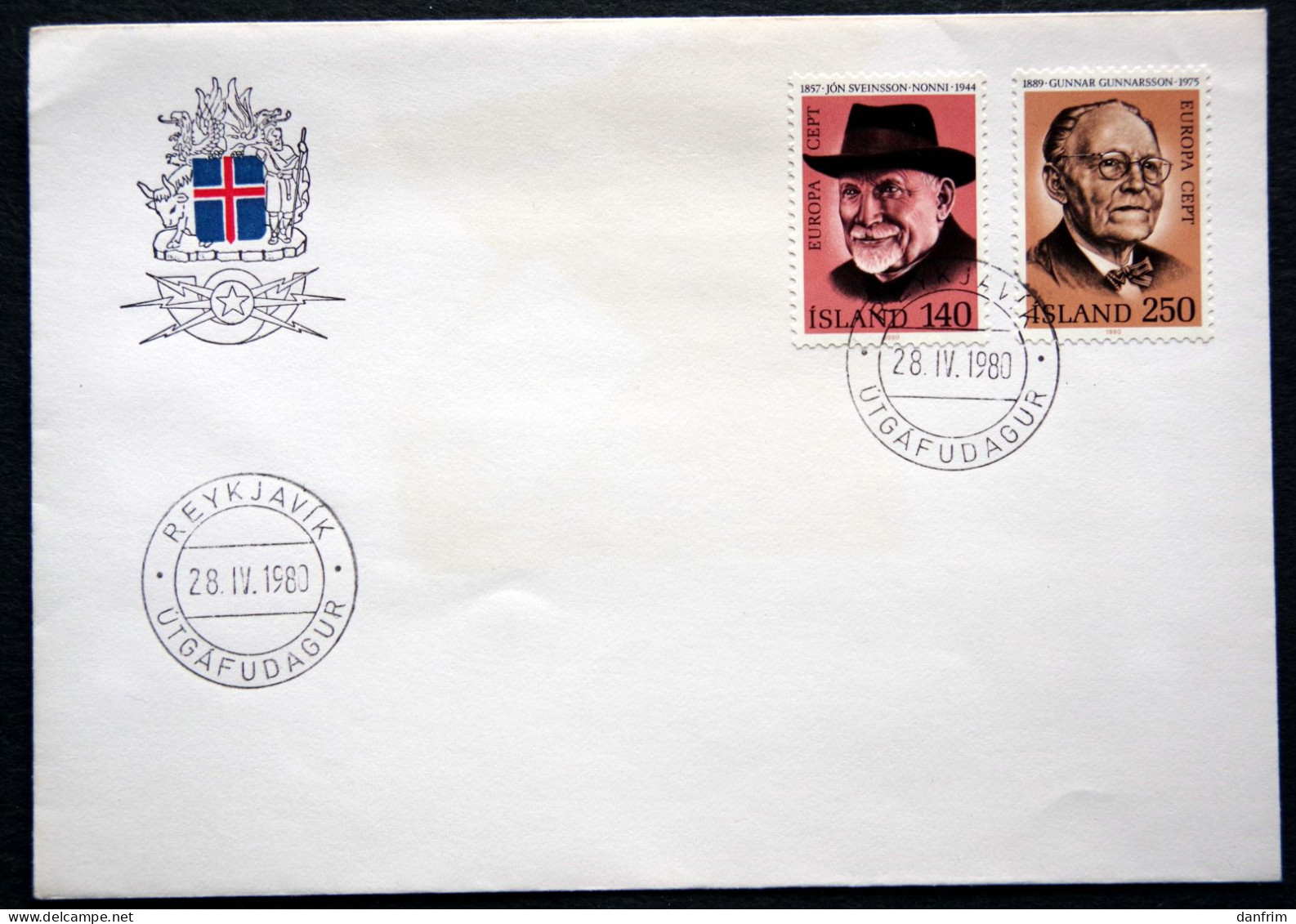 Iceland 1980  EUROPA  MiNr.552-53 FDc To Norway ( Lot 2003 ) - FDC