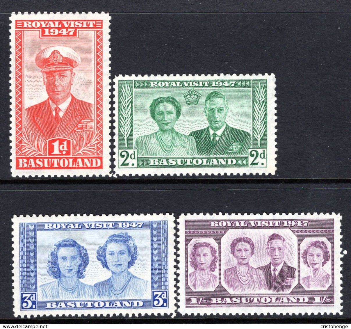 Basutoland 1947 Royal Visit Set HM (SG 32-35) - 1933-1964 Colonie Britannique