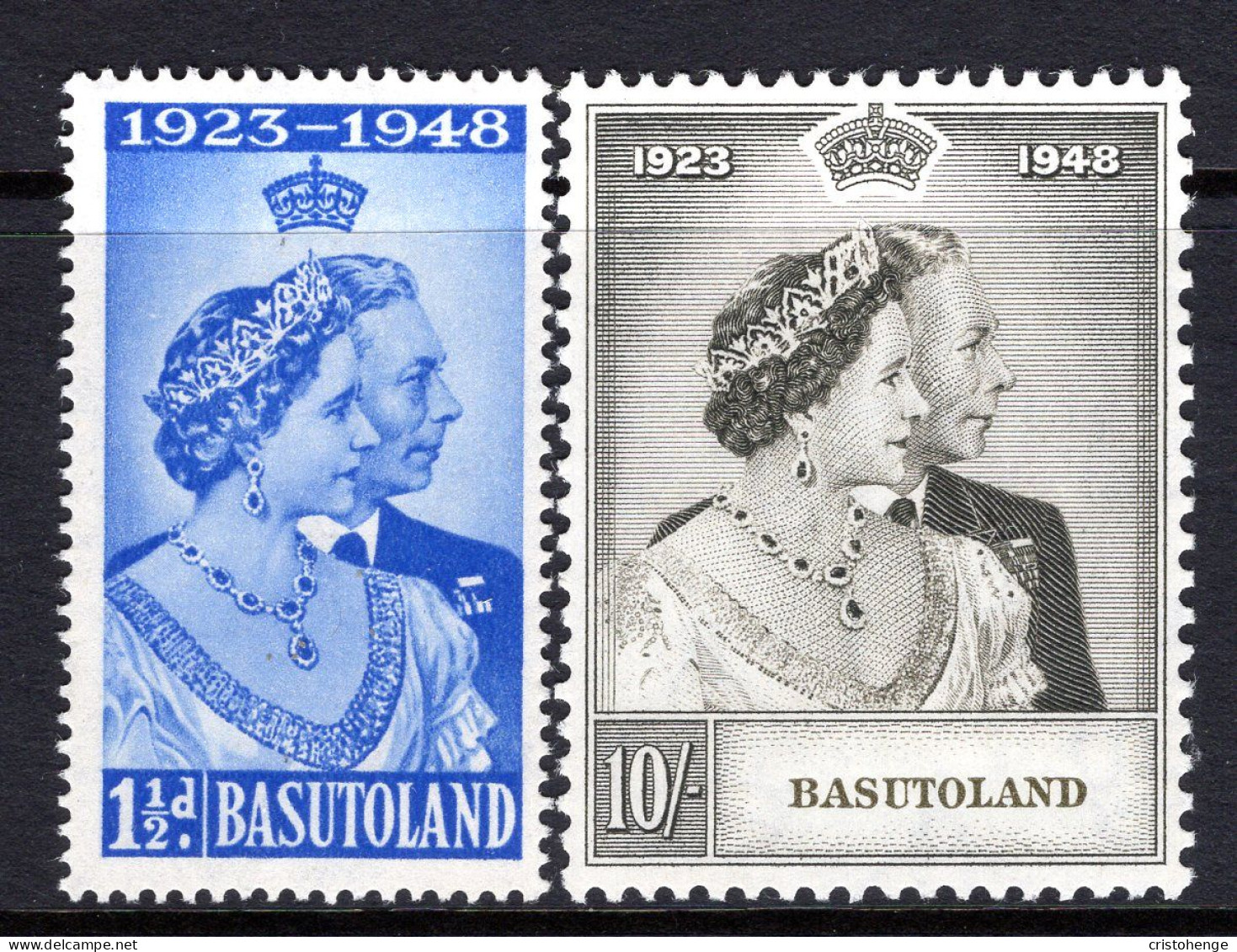 Basutoland 1948 KGVI Royal Silver Wedding Set HM (SG 36-37) - 1933-1964 Colonie Britannique