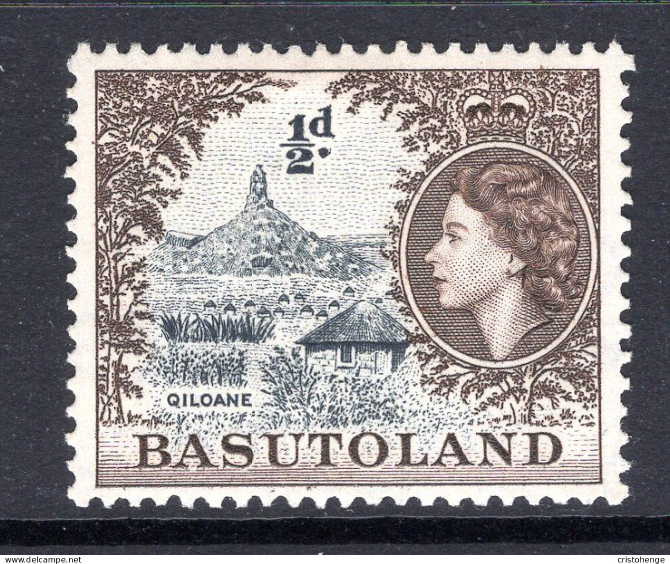 Basutoland 1954-58 QEII Pictorials - ½d Qiloane HM (SG 43) - 1933-1964 Colonie Britannique