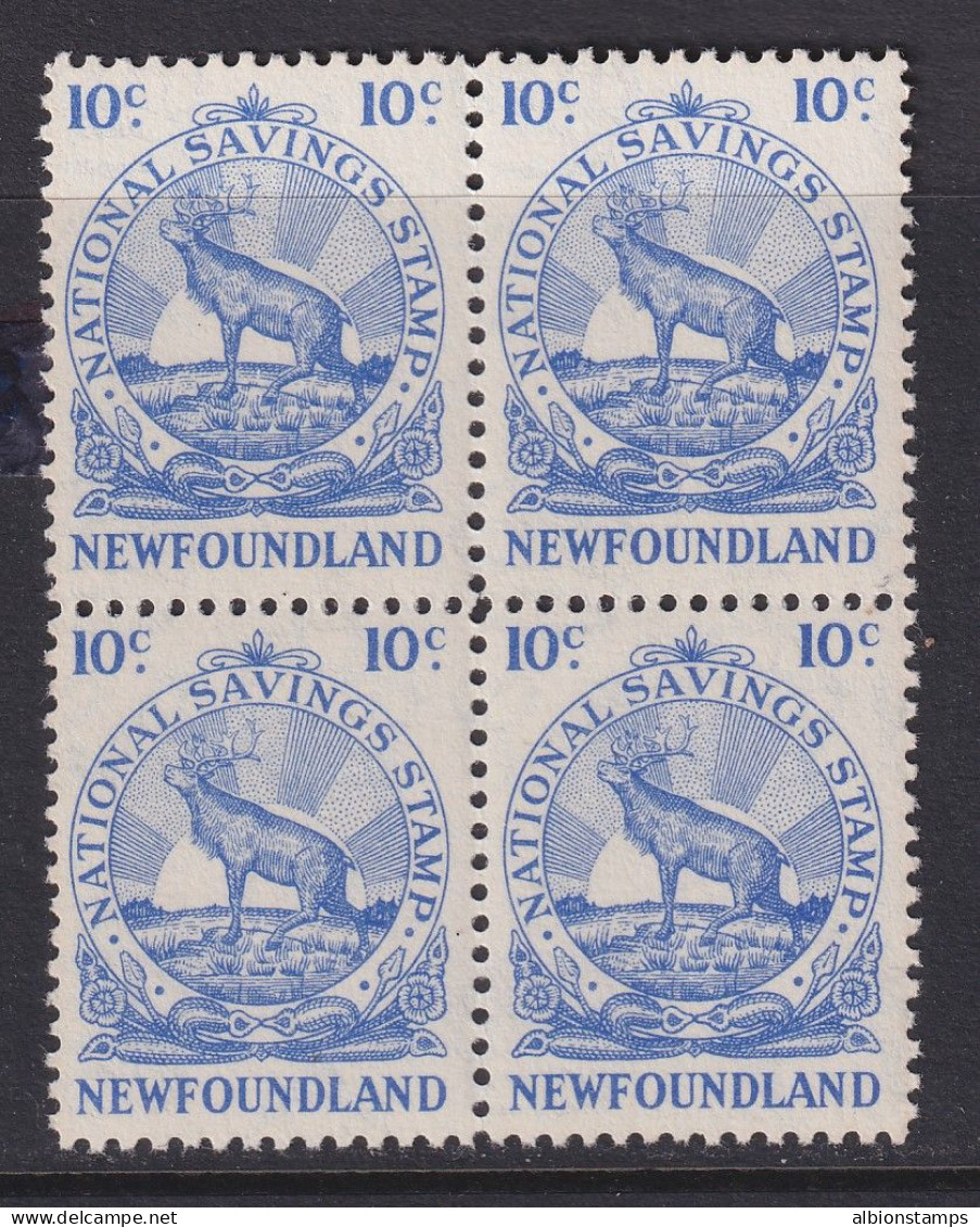 Canada Revenue (Newfoundland), Van Dam NFW3, MNH Block - Fiscale Zegels