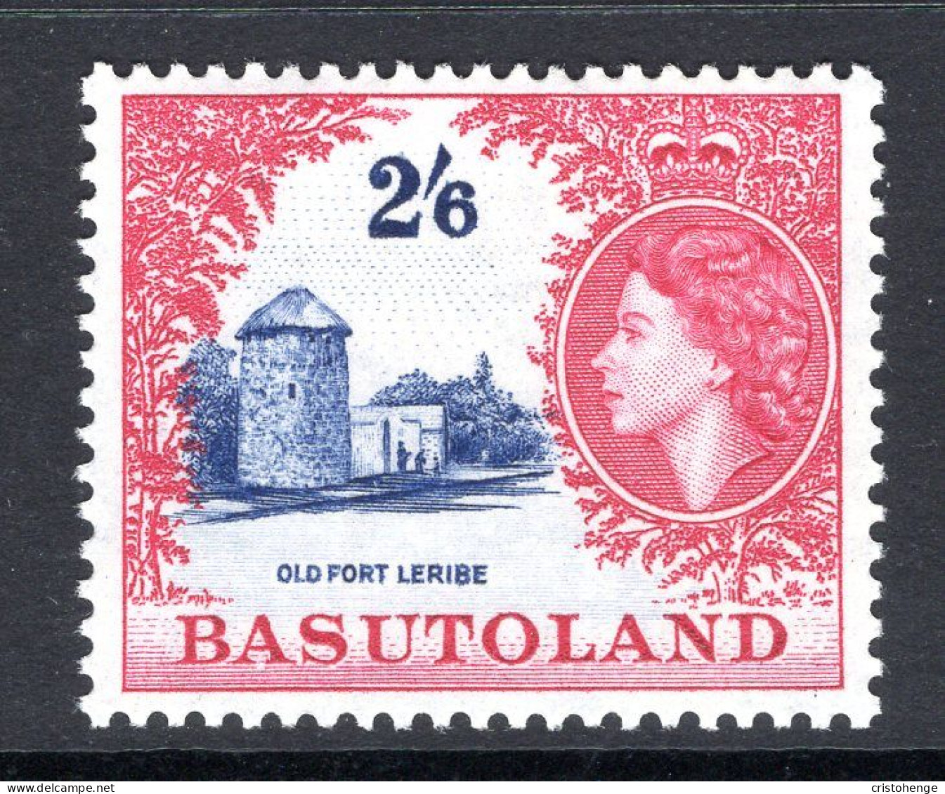 Basutoland 1954-58 QEII Pictorials - 2/6 Old Fort, Leribe HM (SG 51) - 1933-1964 Colonie Britannique