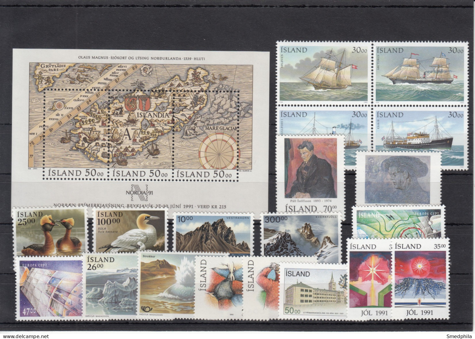 Iceland 1991 - Full Year MNH ** - Komplette Jahrgänge