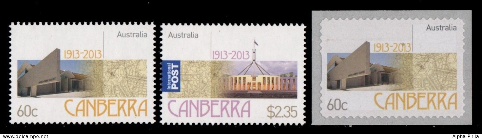 Australien 2013 - Mi-Nr. 3909-3910 & 3911 ** - MNH - 100 Jahre Canberra - Mint Stamps