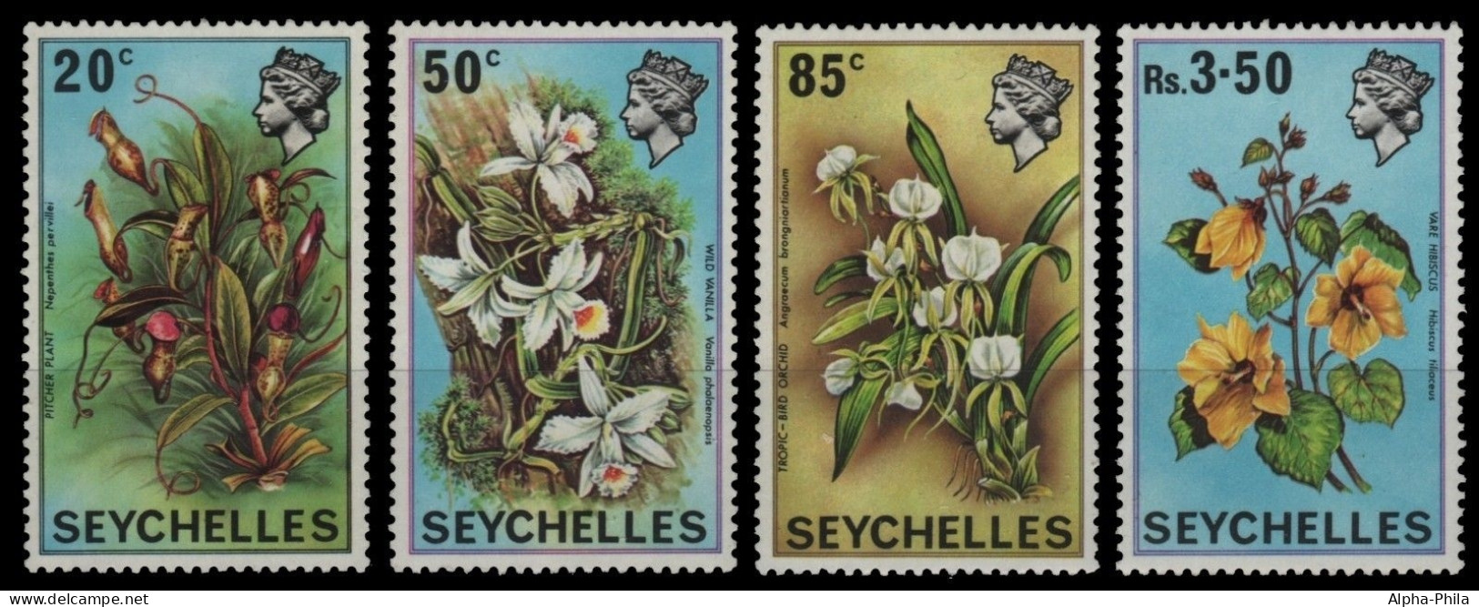 Seychellen 1970 - Mi-Nr. 282-285 ** - MNH - Blumen / Flowers - Seychelles (1976-...)