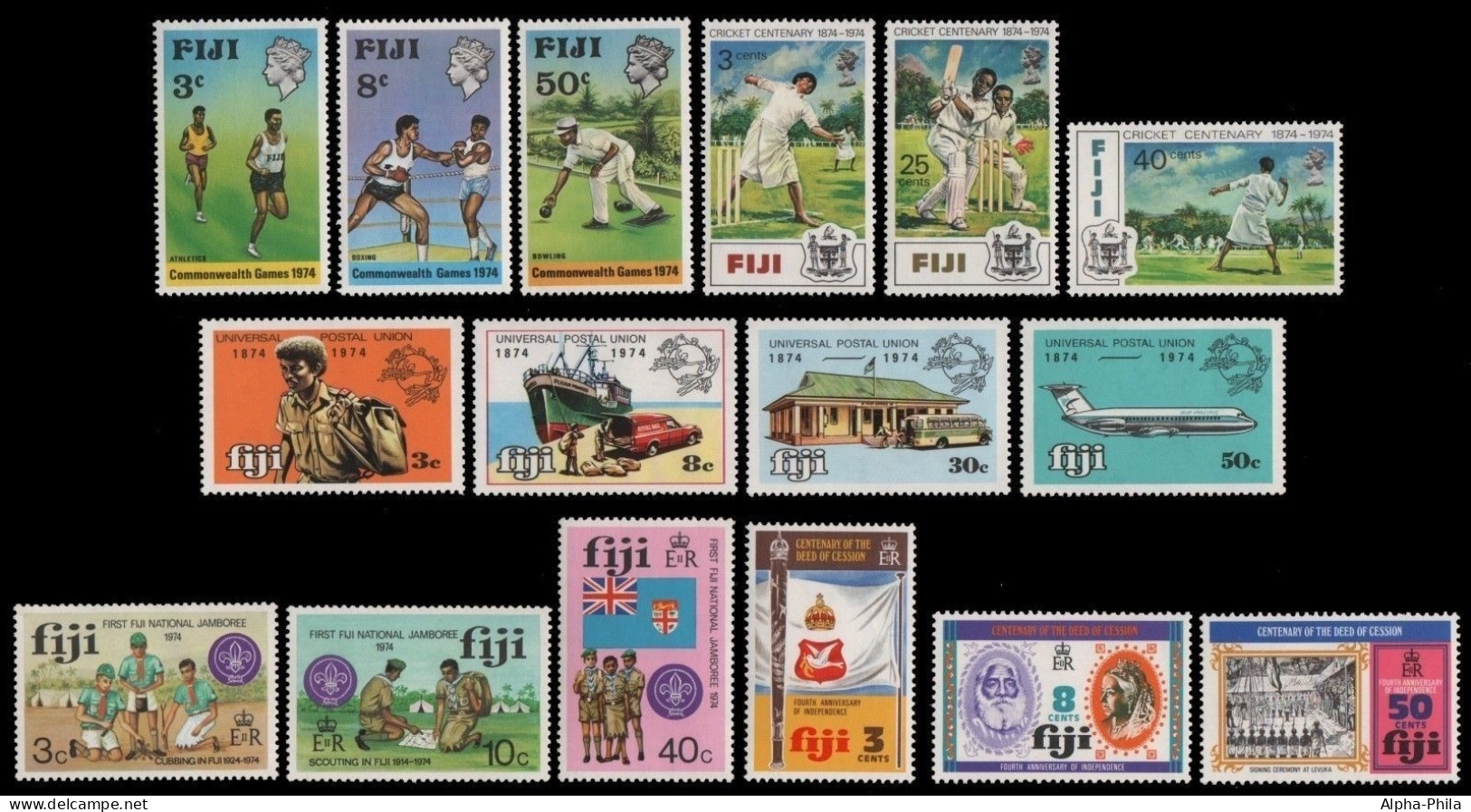 Fidschi 1974 - In Den Hauptnummern Kompletter Jahrgang - ** - MNH - Fiji (...-1970)