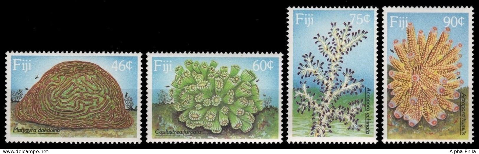 Fidschi 1989 - Mi-Nr. 602-605 ** - MNH - Korallen / Corals - Fiji (...-1970)