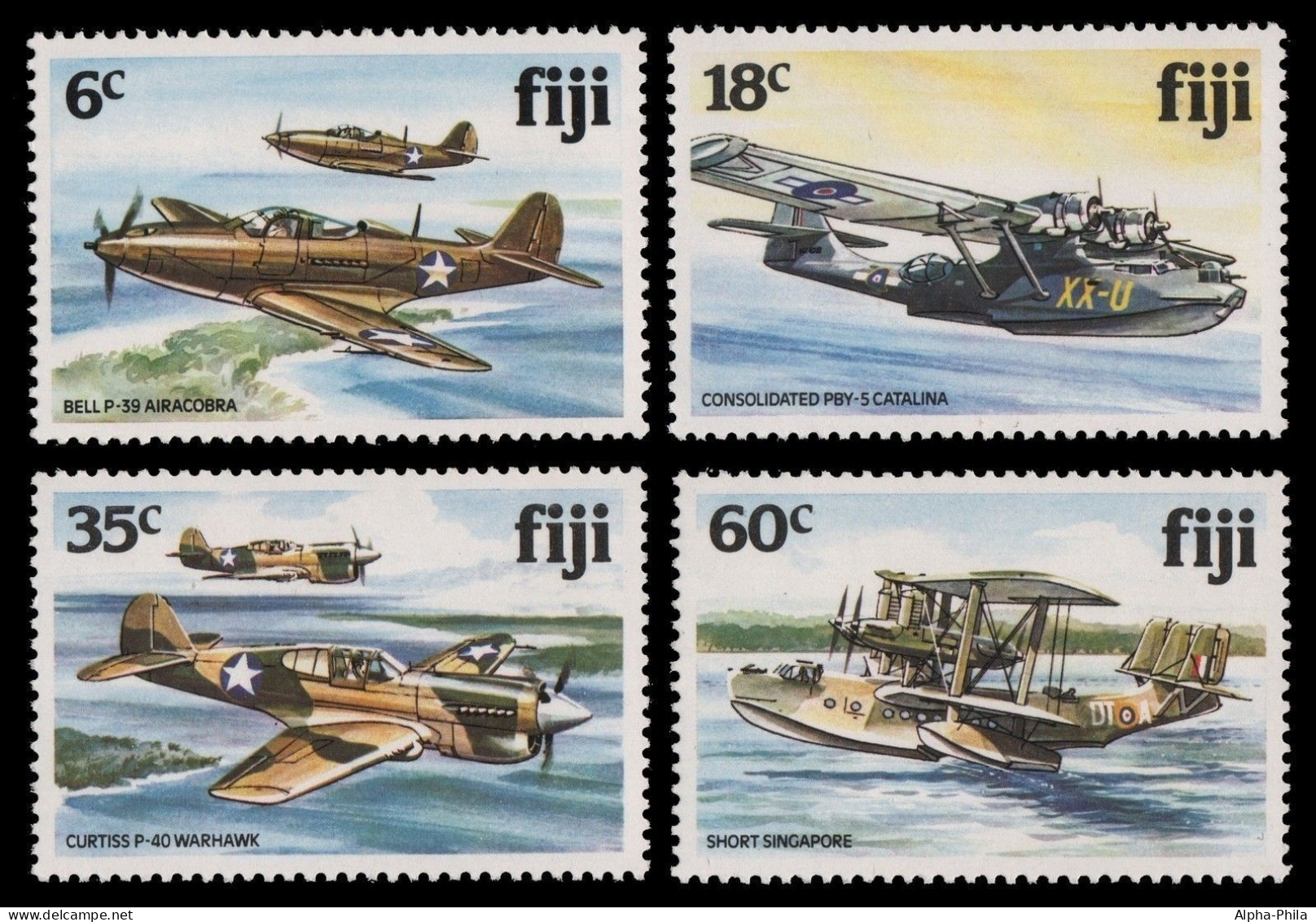 Fidschi 1981 - Mi-Nr. 448-451 ** - MNH - Flugzeuge / Airplanes - Fiji (...-1970)