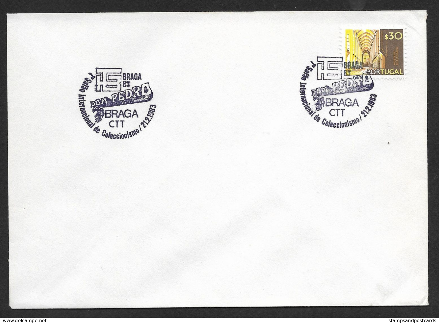 Portugal Cachet Commémoratif Hotel D. Pedro Braga 1983 Event Postmark - Maschinenstempel (Werbestempel)