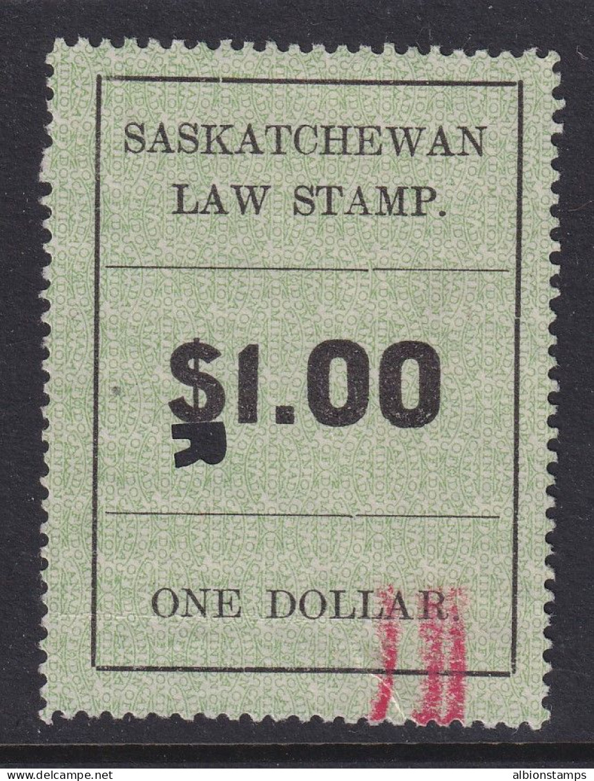 Canada Revenue (Saskatchewan), Van Dam SL27, Used (wrinkle At Bottom) - Steuermarken