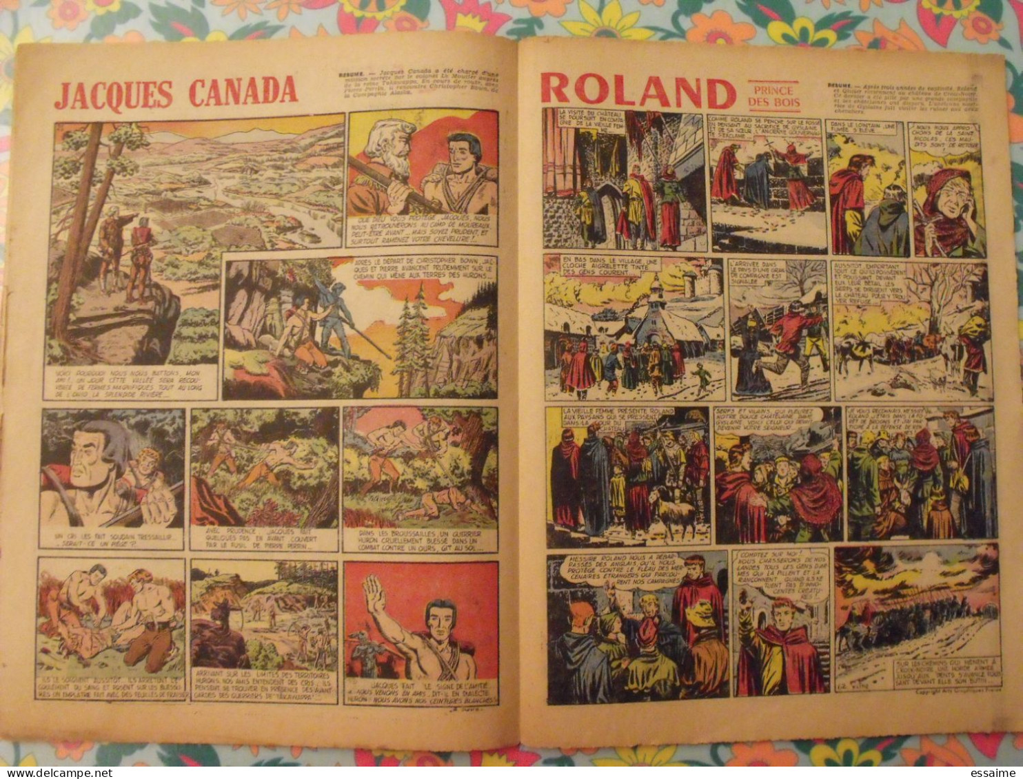 9 numéros de Coq Hardi de 1951. Sitting Bull, jacques canada, roland, marco polo, père noël. A redécouvrir