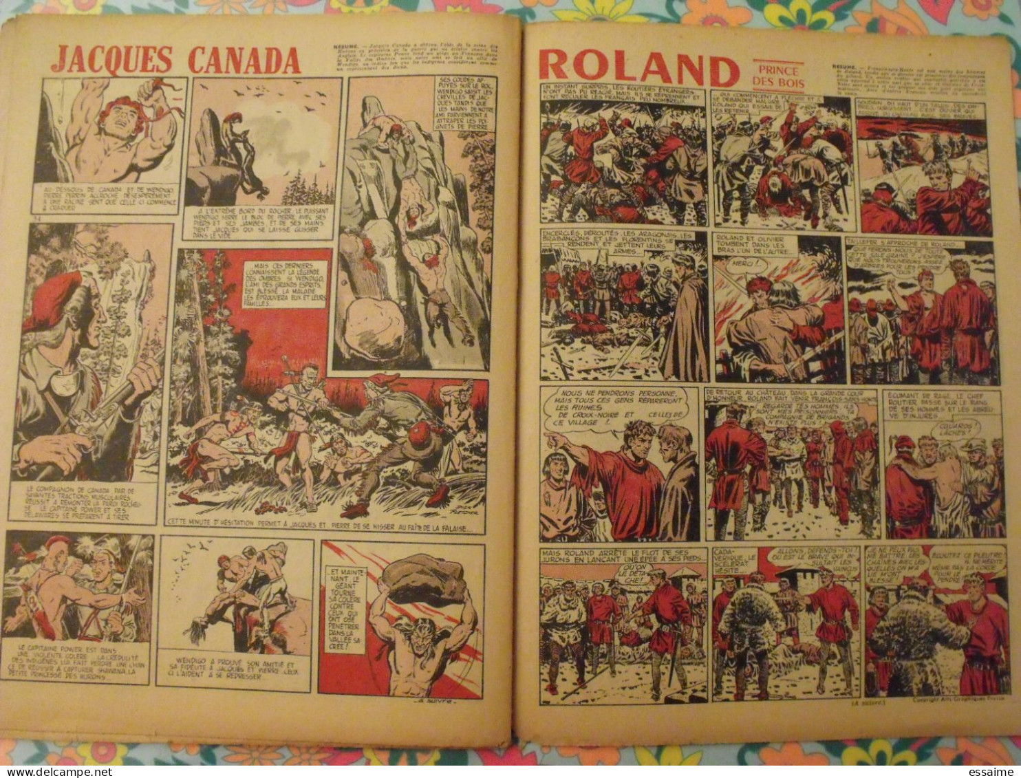 9 numéros de Coq Hardi de 1951. Sitting Bull, jacques canada, roland, marco polo, père noël. A redécouvrir