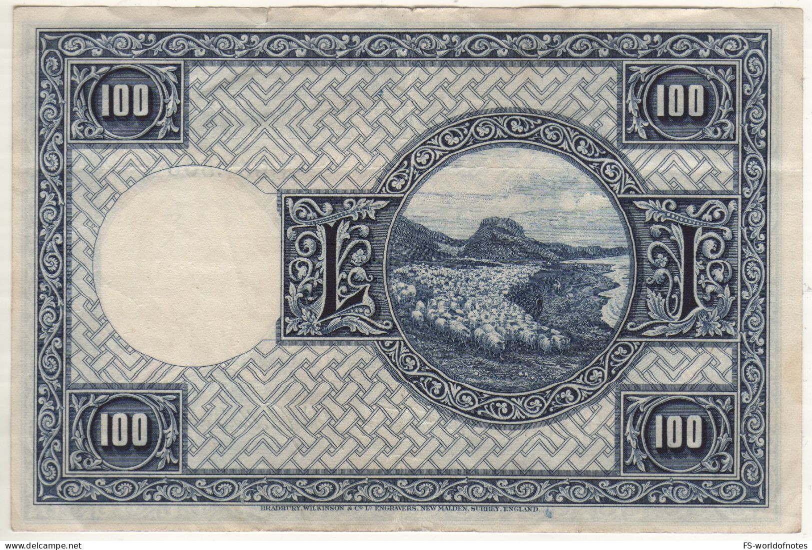 ICELAND  1'000  Krónur    P35a   	 L. 15.04.1928    (  Jón Sigurðsson  -  Sheep At Back ) - Islande