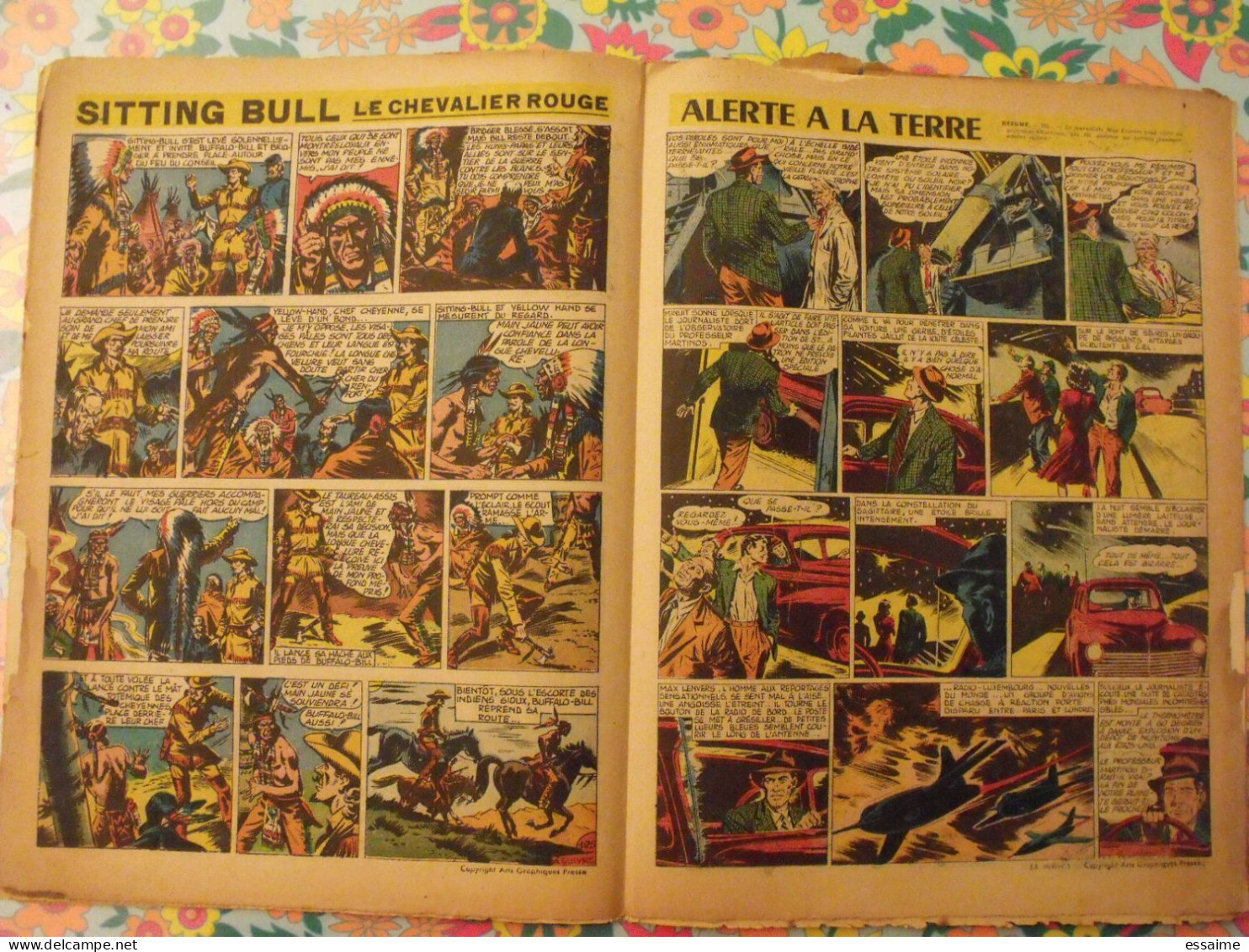 10 numéros de Coq Hardi de 1951. Sitting Bull, flamberge, roland, foufou, baby baluchon mat. A redécouvrir