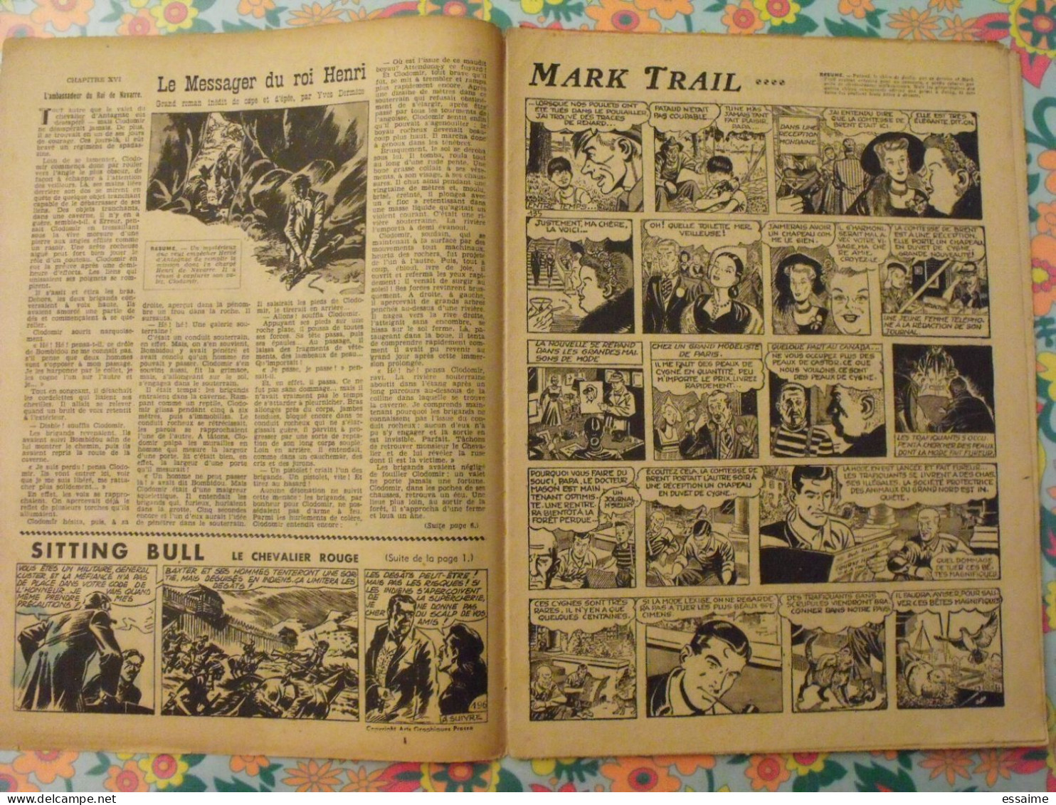 5 Numéros De Coq Hardi De 1951. Sitting Bull, Flamberge, Roland, Foufou, Baby Baluchon Mat. A Redécouvrir - Autres & Non Classés