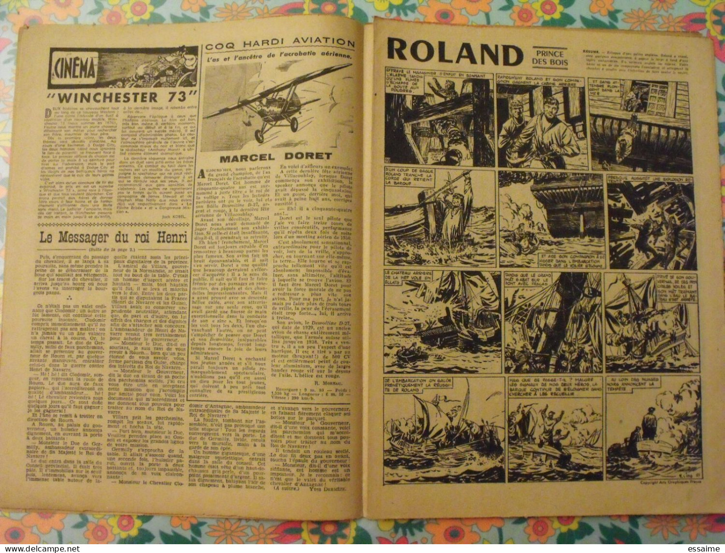 5 Numéros De Coq Hardi De 1951. Sitting Bull, Flamberge, Roland, Foufou, Baby Baluchon Mat. A Redécouvrir - Altri & Non Classificati