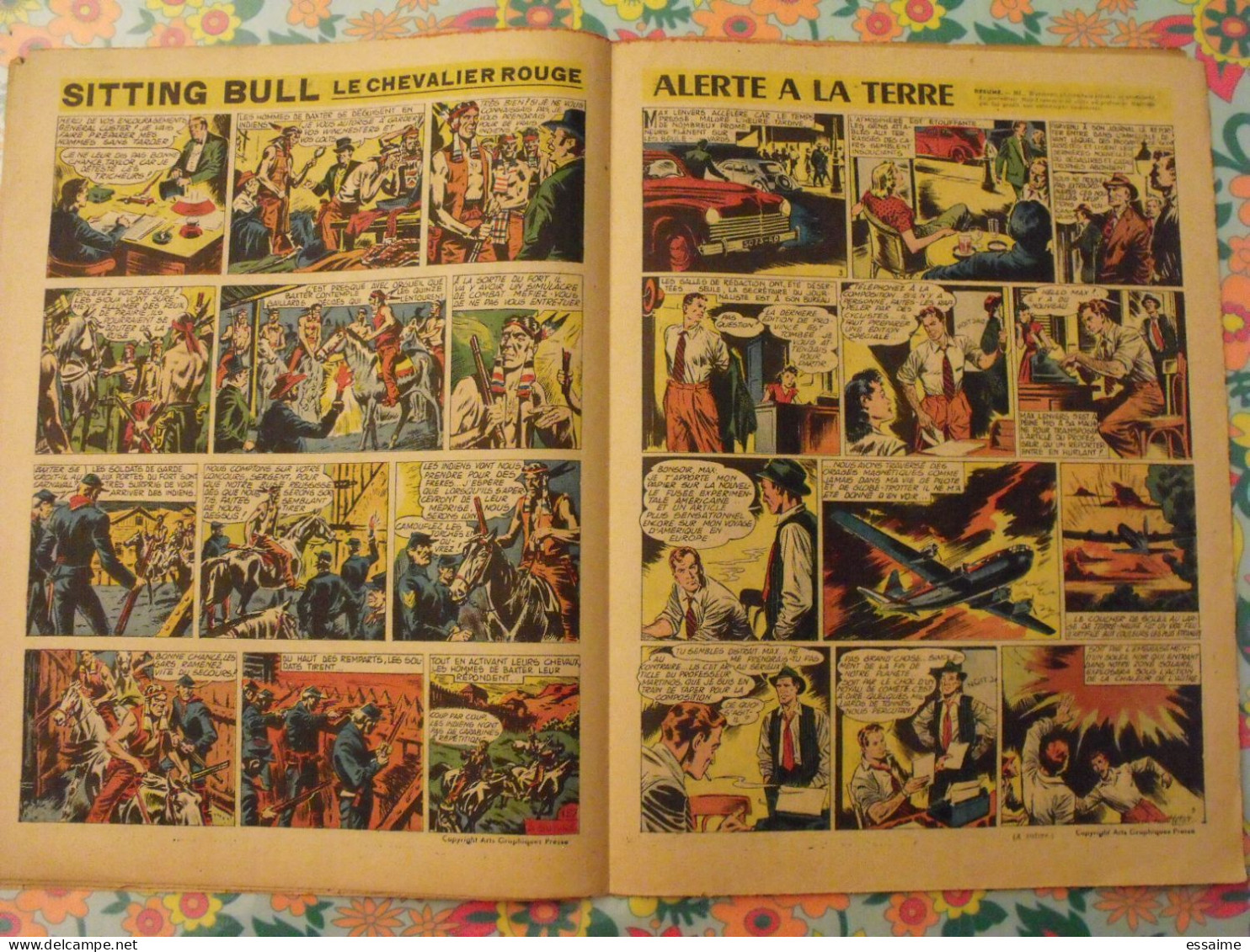 5 numéros de Coq Hardi de 1951. Sitting Bull, flamberge, roland, foufou, baby baluchon mat. A redécouvrir