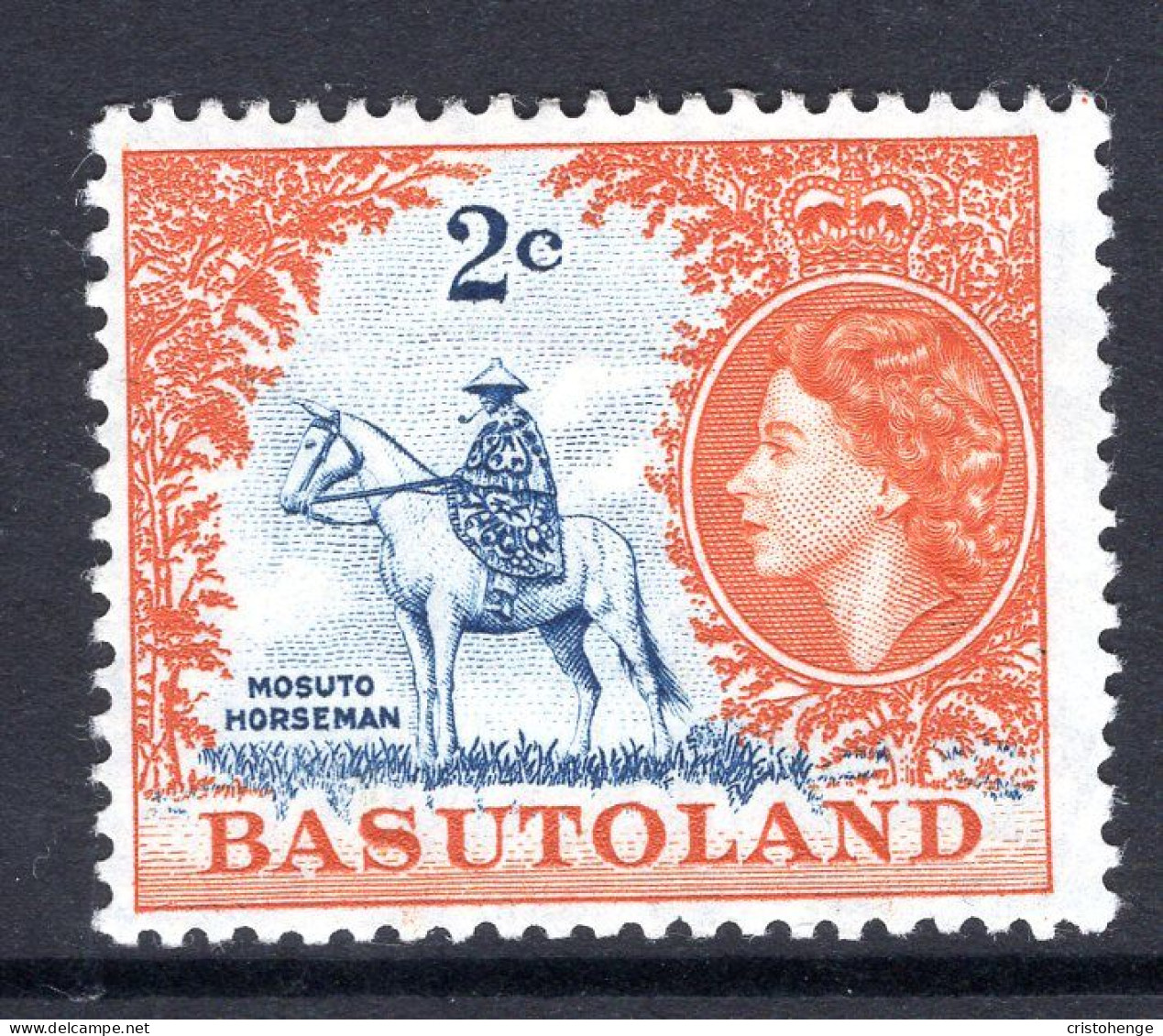 Basutoland 1961-63 Decimal Pictorials - 2c Mosuto Horseman HM (SG 71) - 1933-1964 Colonia Británica