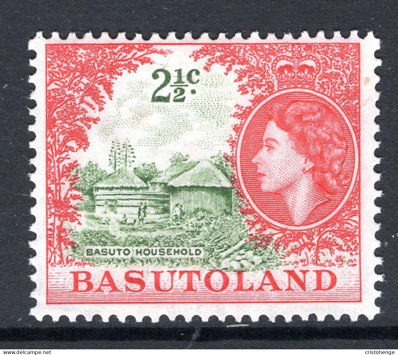 Basutoland 1961-63 Decimal Pictorials - 2½c Basuto Household HM (SG 72) - 1933-1964 Colonie Britannique