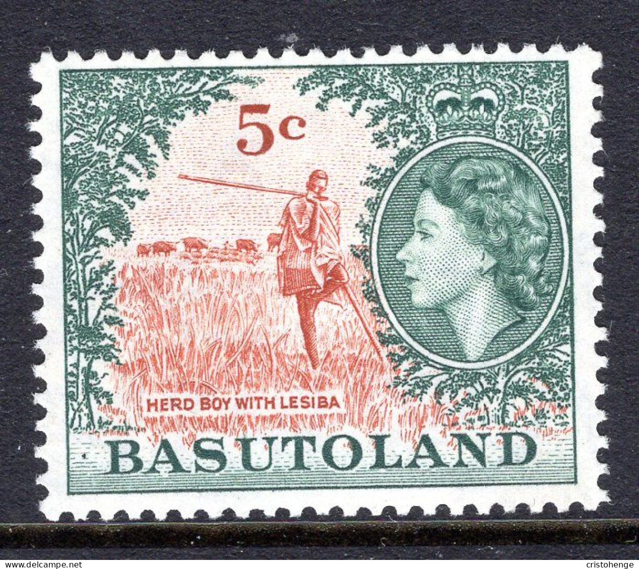 Basutoland 1961-63 Decimal Pictorials - 5c Herd Boy HM (SG 74) - 1933-1964 Colonia Britannica