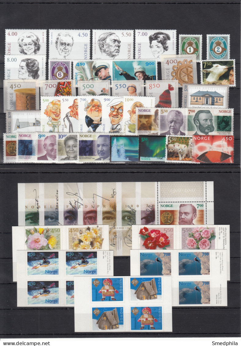 Norway 2001 - Full Year MNH ** - Ganze Jahrgänge