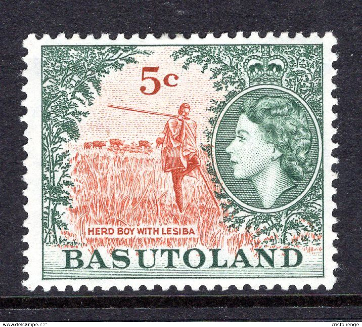 Basutoland 1964 Decimal Pictorials - New Wmk. - 5c Herd Boy HM (SG 88) - 1933-1964 Kolonie Van De Kroon