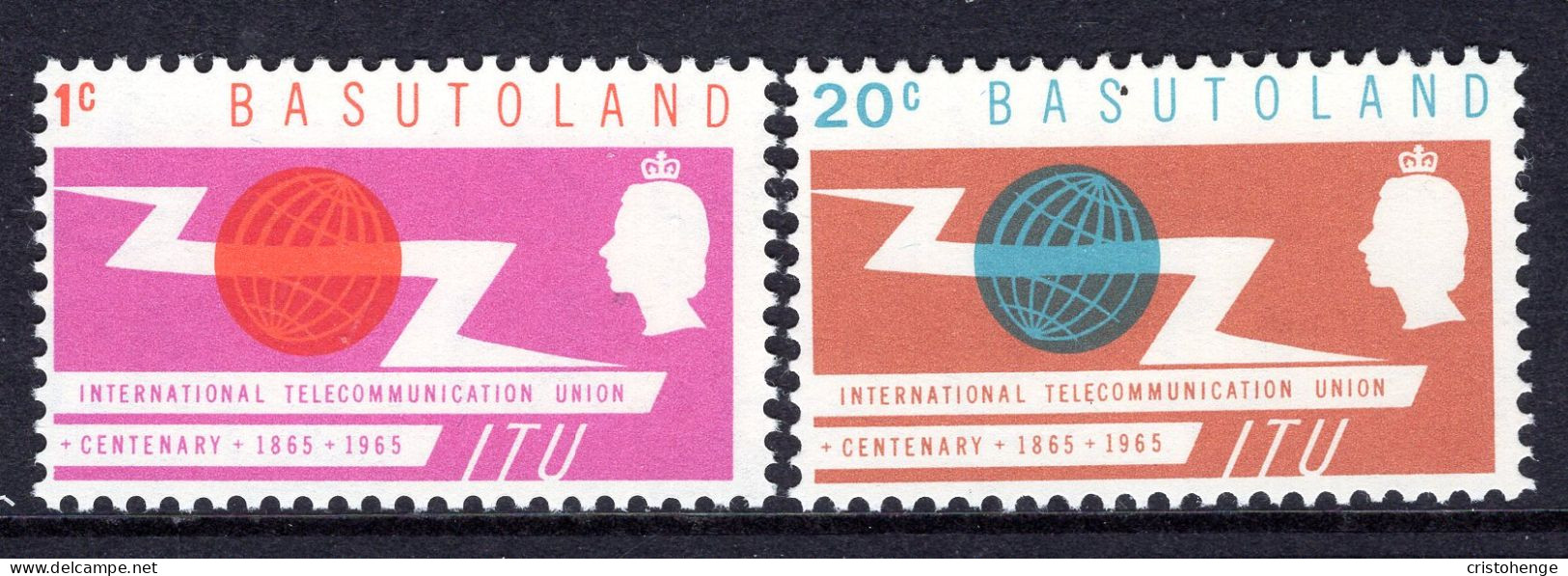 Basutoland 1965 ITU Centenary Set HM (SG 98-99) - 1965-1966 Autonomía Interna